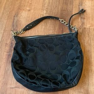 Gently loved Black Coach Canvas Purse